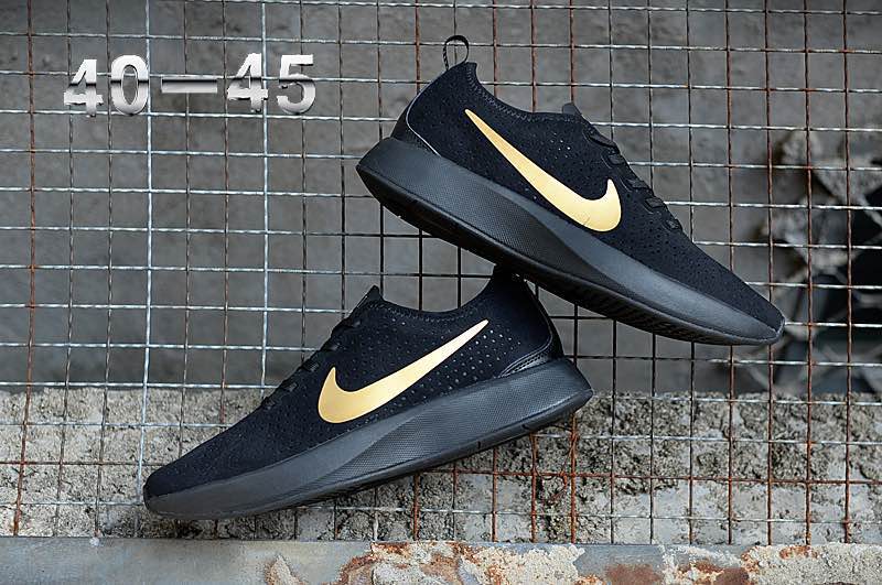 Nike Dualtone Racer Premium Black Gold Shoes - Click Image to Close